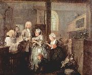 William Hogarth A Rake's Progress - Marriage oil on canvas